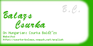 balazs csurka business card